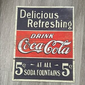 Coca Cola Vintage Design Metal Sign